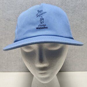 GOOD WORTH & CO blue adjustable panels dad Strapback middle finger cap hat NEW